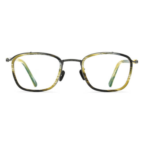 Acetate & Titanium Glasses LE0557_Yellow - Gray