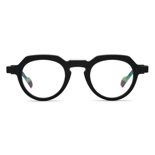 Round Acetate Glasses LE0646_Black
