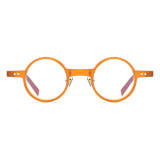 Round Acetate Glasses LE0637_Orange Front View