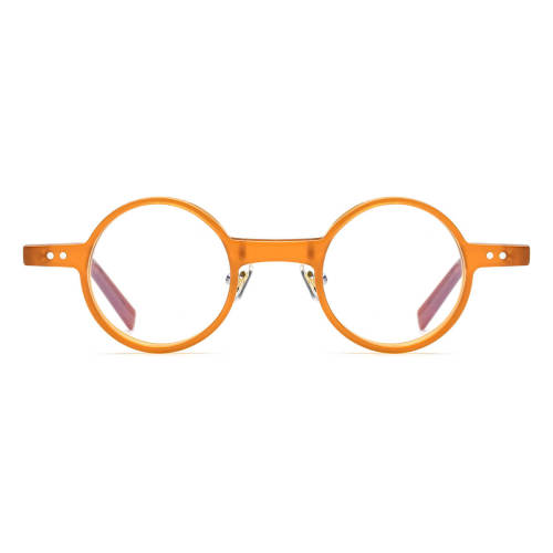 Round Acetate Glasses LE0637_Orange