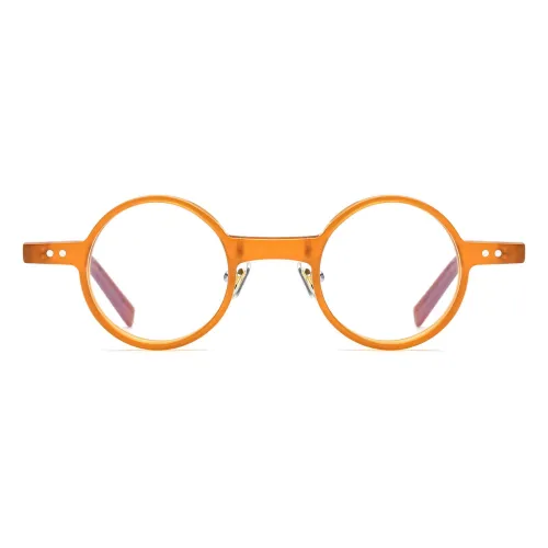 Round Acetate Glasses LE0637_Orange
