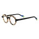Round Acetate Glasses - LE0647_Gray Tortoise