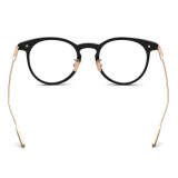 Round Acetate & Titanium Glasses LE0565_Black