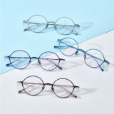 Round Pure Titanium Glasses LE0603_Blue