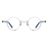 Round Acetate Glasses LE0637_Clear Front View