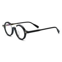 Round Acetate Glasses LE0638_Black