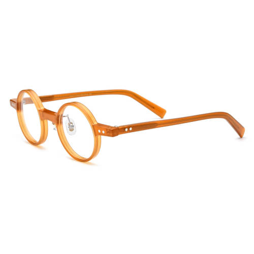 Round Acetate Glasses LE0637_Orange