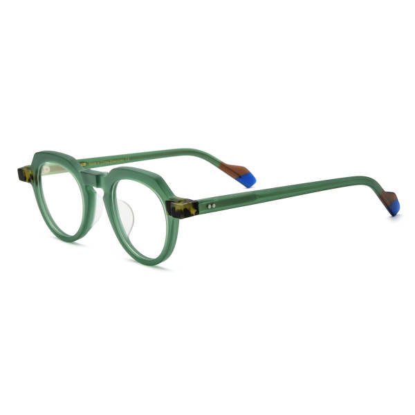 Round Acetate Glasses LE0646_Green