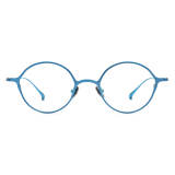 Round Pure Titanium Glasses LE0603_Blue Front View