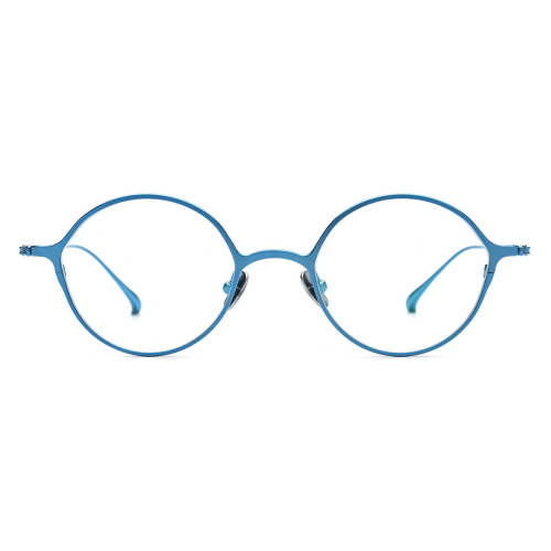 Round Pure Titanium Glasses LE0603_Blue