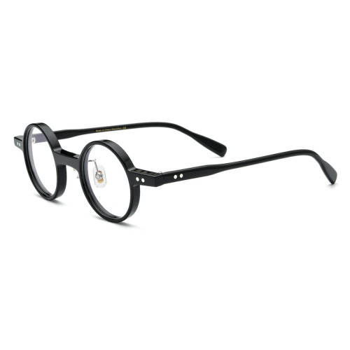 Round Acetate Glasses LE0637_Black