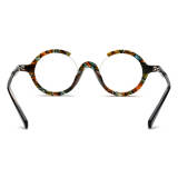 Round Acetate Glasses LE0638_Yellow Tortoise