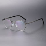 Round Thin Steel Glasses LE8036_Gunmetal