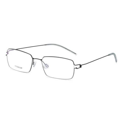 Rectangle Titanium Glasses LE8035_Black