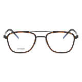 Aviator Titanium & Acetate Glasses LE8027_Black - Tortoise Front View