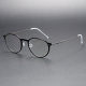 Round Titanium Glasses LE8013_Black