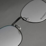 Round Titanium Glasses LE8021_Black
