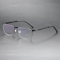 Square Titanium Glasses LE8020_Black Square Titanium Glasses LE8020_Black