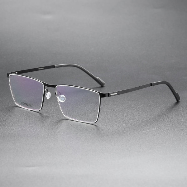 Square Titanium Glasses LE8020_Black