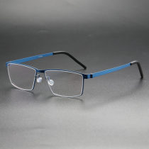 Rectangle Titanium Glasses LE8025_Blue