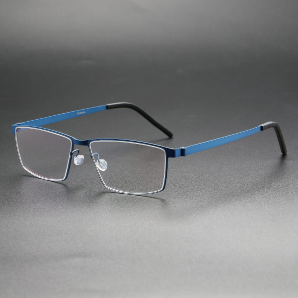 Rectangle Titanium Glasses LE8025_Blue