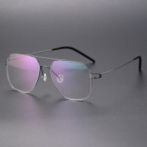 Aviator Titanium Glasses LE8024_Gunmetal