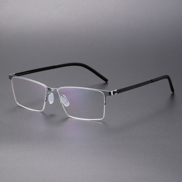 Rectangle Titanium Glasses LE8029_Silver