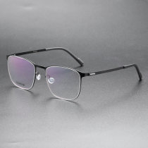 Square Titanium Glasses LE8019_Black