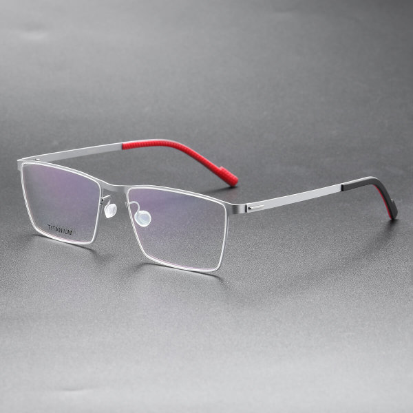 Square Titanium Glasses LE8020_Silver