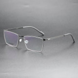 Square Titanium Glasses LE8020_Gunmetal