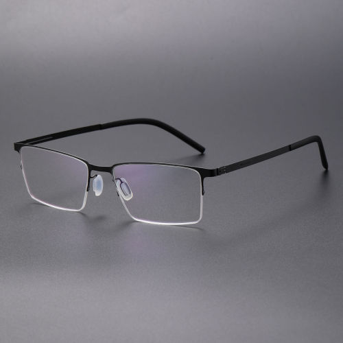 Rectangle Titanium Glasses LE8029_Black