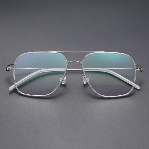 Aviator Titanium Glasses LE8024_Silver