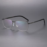 Square Thin Steel Glasses LE8033_Gunmetal