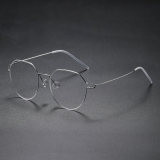 Round Titanium Glasses LE8030_Silver