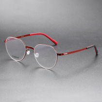 Geometric Titanium Glasses LE8023_Red