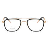Aviator Titanium & Acetate Glasses LE8027_Gold Front View