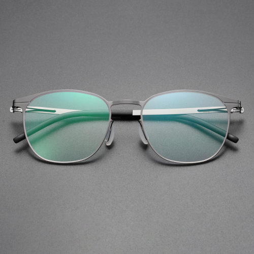 Round Thin Steel Glasses LE8028_Gunmetal