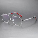 Aviator Titanium Glasses LE8018_Silver