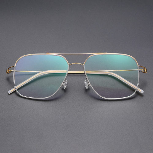 Aviator Titanium Glasses LE8024_Gold