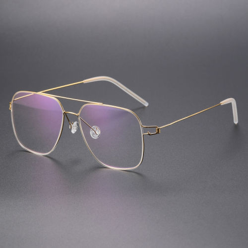 Aviator Titanium Glasses LE8024_Gold