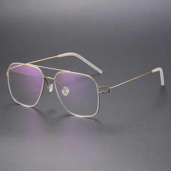Aviator Titanium Glasses LE8024_Gold