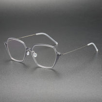 Square Titanium Glasses LE8012_Gray
