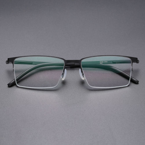 Rectangle Titanium Glasses LE8029_Black
