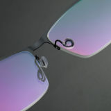 Half Rim Titanium Glasses LE8015_Black