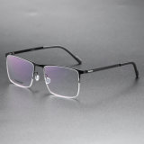 Square Titanium Glasses LE8017_Black
