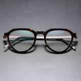 Geometric Titanium & Acetate Glasses LE8003_Tortoise