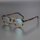 Round Titanium & Acetate Glasses LE8002_Yellow Tortoise