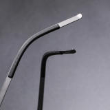 Square Titanium & Acetate Glasses LE8010_Matte Black