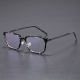 Square Titanium & Acetate Glasses LE8005_Black Tortoise