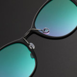 Round Titanium & Acetate Glasses LE8008_Black